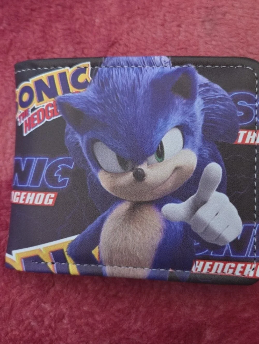 New Sonic the hedgehog anime manga leather wallet